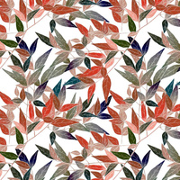 LEAVES pat. 7 (colorful) - Viscose jersey