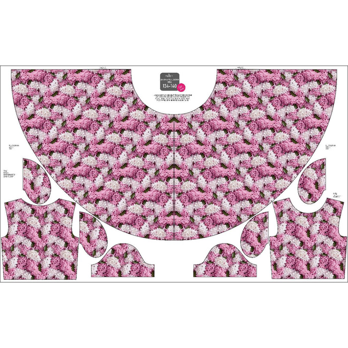 KID'S DRESS "MIA" (98/104) - LILACS - sewing set