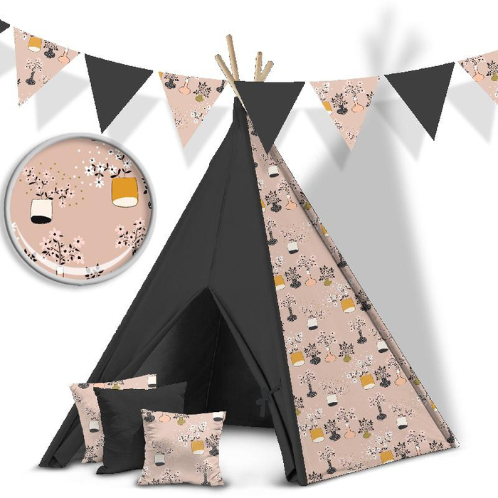 BLUMEN IN VASEN / beige - HOME DECOR PREMIUM Webware