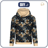 CLASSIC WOMEN’S HOODIE (POLA) - FLOWERS WZ.58 - sewing set M