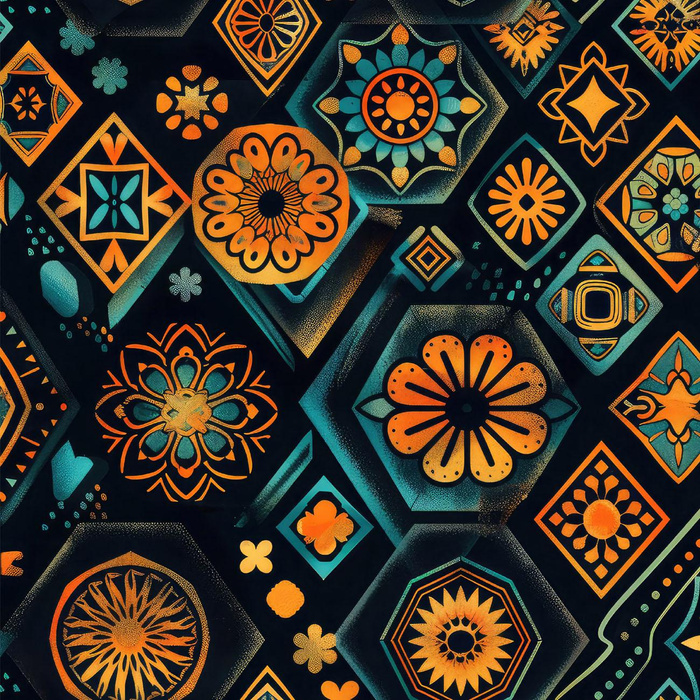 GEOMETRIC WZ. 3 - Wasserabweisende Webware