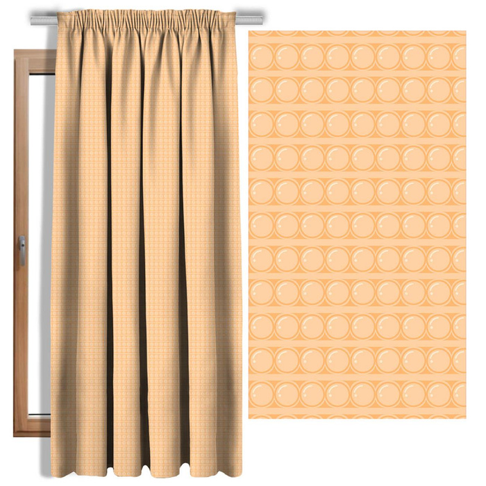 BUBBLED / peach - Waterproof woven fabric