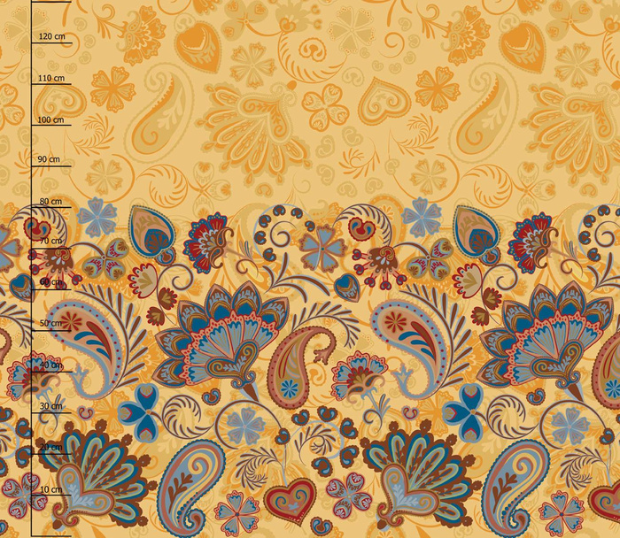 BLUMEN (Motiv 1) / orange - Kleid-Panel WE210