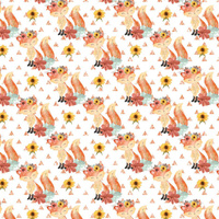 FOXES MIX 1 / white (FOXES AND PUMPKINS)