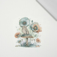 OWL FAMILY - Paneel (75cm x 80cm)  Baumwoll Webware