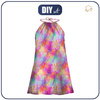 KLEID "DALIA" MINI - REGENBOGENBLUMEN - Nähset XXS-XS