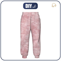 KINDER JOGGINGHOSE (ROBIN) - CAMOUFLAGE m. 2 / rosenquarz - Nähset (98/104)