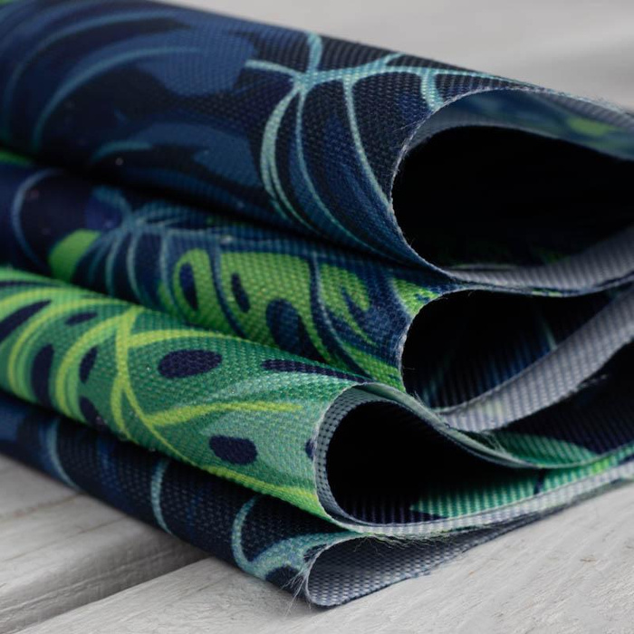 MONSTERA 2.0 / navy - tkanina wodoodporna