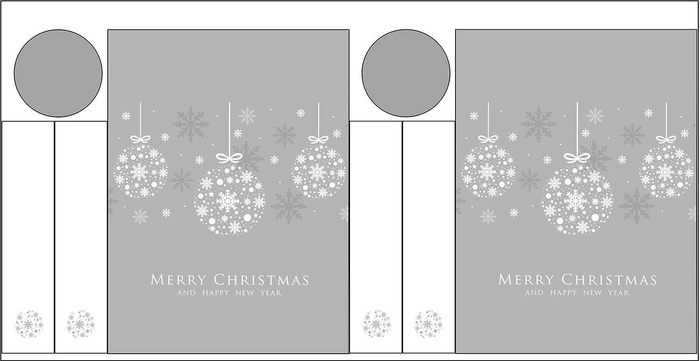POKROWIEC NA BUTELKĘ -  MERRY CHRISTMAS wz. 2 - DIY set 