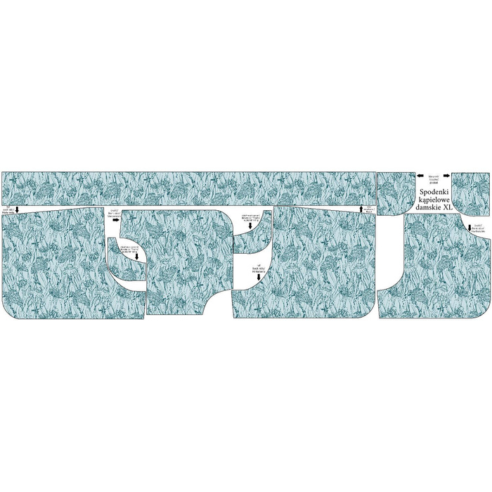 Women’s boardshorts - TURTLES AND JELLYFISH (BLUE PLANET) L