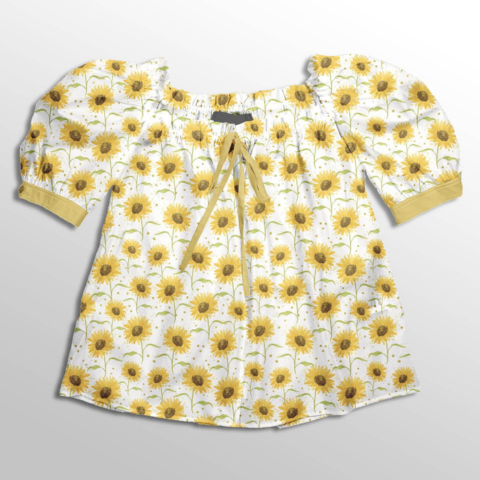 SONNENBLUMEN (SÜßE HÄSCHEN) - Baumwoll Webware