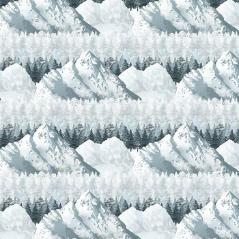 OŚNIEŻONE SZCZYTY (ZIMA W GÓRACH) / małe - tkanina wodoodporna