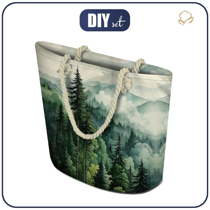 TOTE BAG - WATERCOLOR FOREST WZ.1 - sewing set