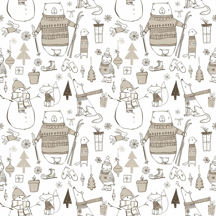 PASTEL WINTER - Cotton woven fabric