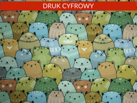 KOLOROWE KOTY - single jersey z elastanem TE210