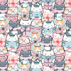 WINTER CATS WZ. 2 - Baumwoll Webware