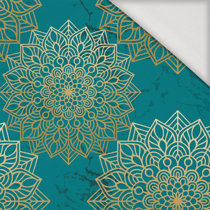 MANDALA pat. 5 / emerald - Viscose jersey