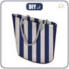 TORBA SHOPPER - PASY / NAVY - zestaw do uszycia