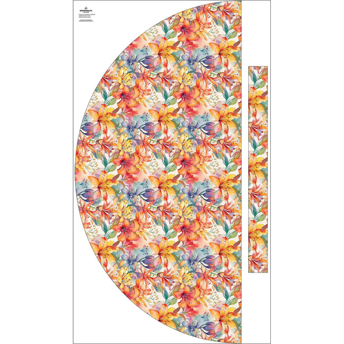 Maxirock Panel - Viskose Jersey/ Flowers ms.37