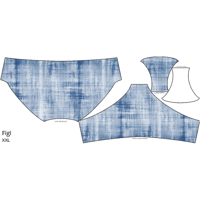 WOMEN'S PANTIES (S) - ACID WASH PAT. 2 (blue)