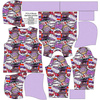 CLASSIC DAMEN HOODIE (POLA) - COMICS (violet - rot) - Sommersweat - XL