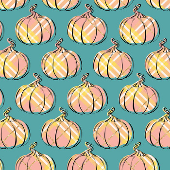 KÜRBISSE / kariert (GLITTER HERBST)