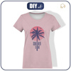 T-SHIRT DAMSKI - SUMMER TIME / róż - single jersey