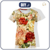 WOMEN’S T-SHIRT - WATERCOLOR FLOWERS Pat. 7 - single jersey XXL
