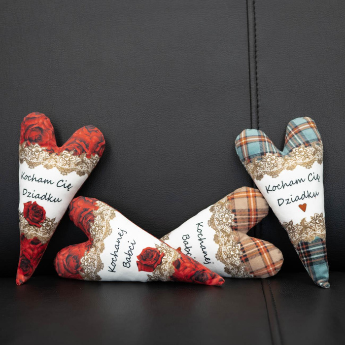 DECORATIVE HEARTS - AUTUMN STRIPES  / colorful (AUTUMN COLORS) EN