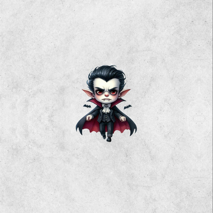 DRACULA CUTE HALLOWEEN WZ. 1 - Paneel (60cm x 50cm) Wasserabweisende Webware