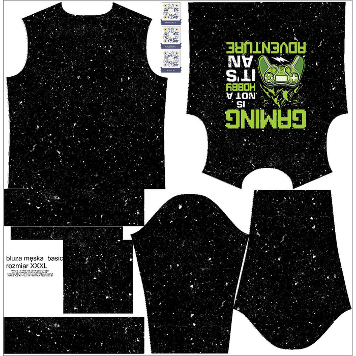 MEN’S SWEATSHIRT (OREGON) BASIC - GAMING PAT. 2 - sewing set XS