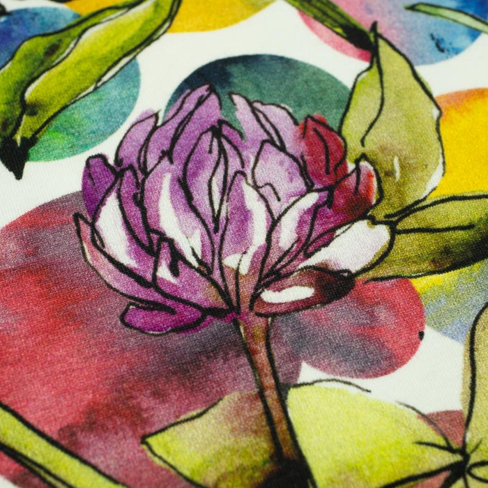 WATERCOLOR CLOVERS - single jersey with elastane TE210