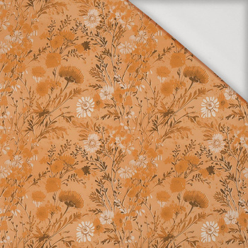 SUNDIAL ORANGE / FLOWERS - Jersey wiskozowy