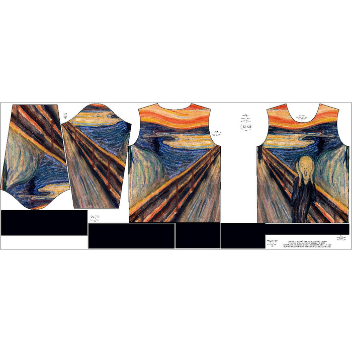 KINDER SWEATSHIRT (NOE) - DER SCHREI (Edvard Munch) - Nähset (122/128)