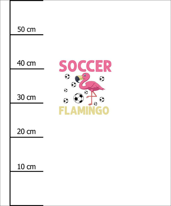 SOCCER FLAMINGO / biały - panel (60cm x 50cm)