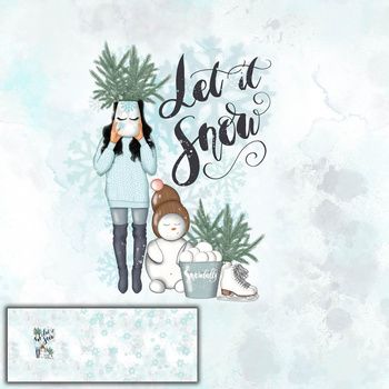 LET IT SNOW wz. 2 (ZIMA W MIEŚCIE) - PANEL PANORAMICZNY (80cm x 155cm)