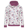CLASSIC WOMEN’S HOODIE (POLA) - WATERCOLOR BOUQUET Pat. 2 - looped knit fabric - XXL