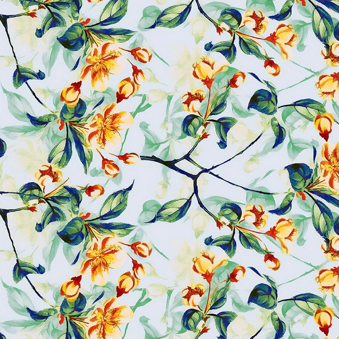 APPLE BLOSSOM pat. 1 (yellow) - Waterproof woven fabric