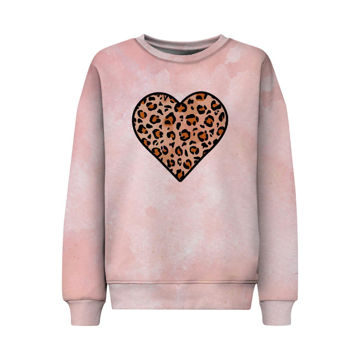 Children's tracksuit (MILAN) - HEART / SPOTTS - sewing set (98/104)