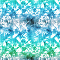 BATIK pat. 1 / blue - green  - Viscose jersey