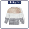 CHILDREN'S (NOE) SWEATSHIRT - CAMOUFLAGE pat. 2 / STRIPES - looped knit fabric (146/152)