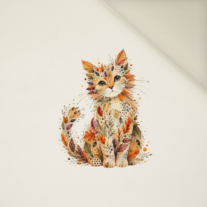 AUTUMN CAT - panel (60cm x 50cm) Upholstery velour