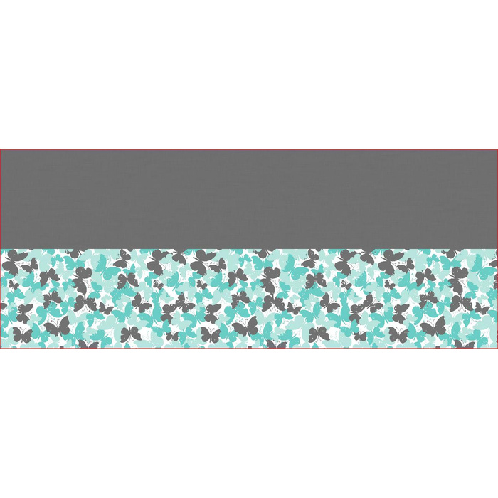 KNOPFSCHAL - SCHMETTERLINGE AQUA - Nähset