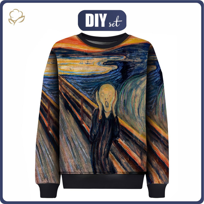 CHILDREN'S (NOE) SWEATSHIRT -  THE SCREAM (Edvard Munch) - sewing set (110/116)