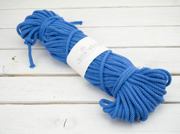 Sznurek  bawełniany  okrągły 8mm - MOTEK - NIEBIESKI
