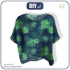 LEHKÁ HALENKA OVERSIZE "ELENA" - MONSTERA 2.0 / navy - Sada šití