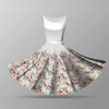 VINTAGE FLOWERS - circle skirt panel M