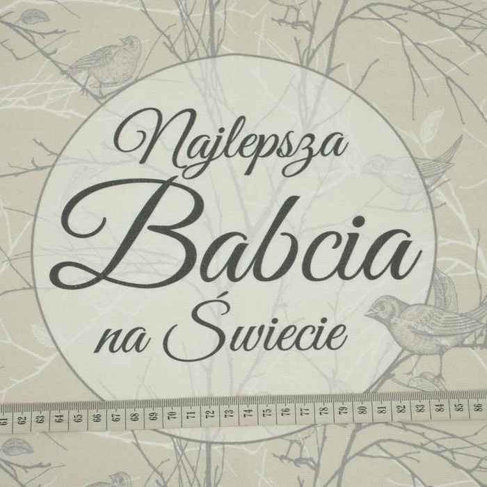 KISSENPANEL - Najlepsza Babcia na Świecie/ Vögel - HOME DECOR PREMIUM 