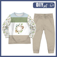 KINDERPYJAMAS "MIKI" - BUNTE AUTOS / Kreisel (STADTBÄREN) - Elastische Baumwoll Maschenware (86/92)