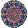 Groß  tellerrock-Panel –  Krepp - COLORFUL MANDALA WZ. 3